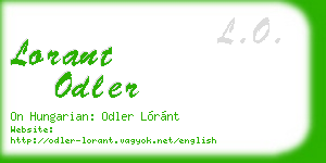 lorant odler business card